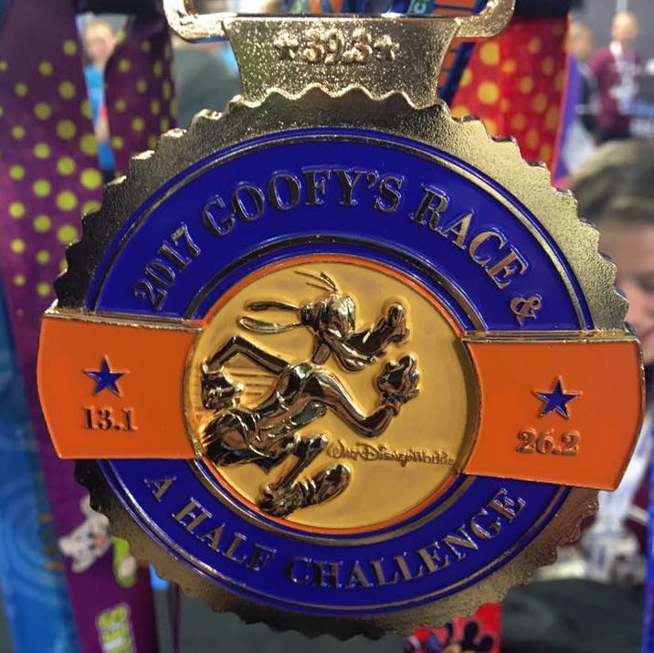 2017 Run Disney Goofy Challenge Medal