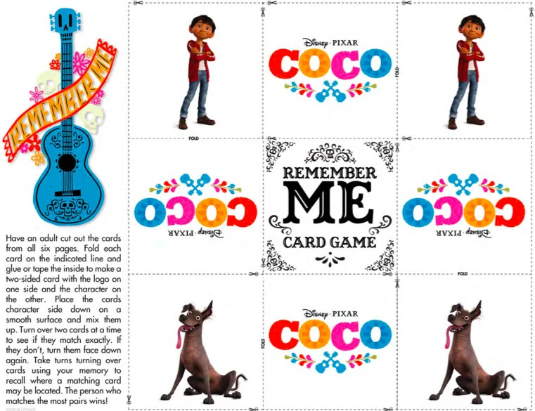 COCO Activity Sheets, COCO Movie, COCO Games