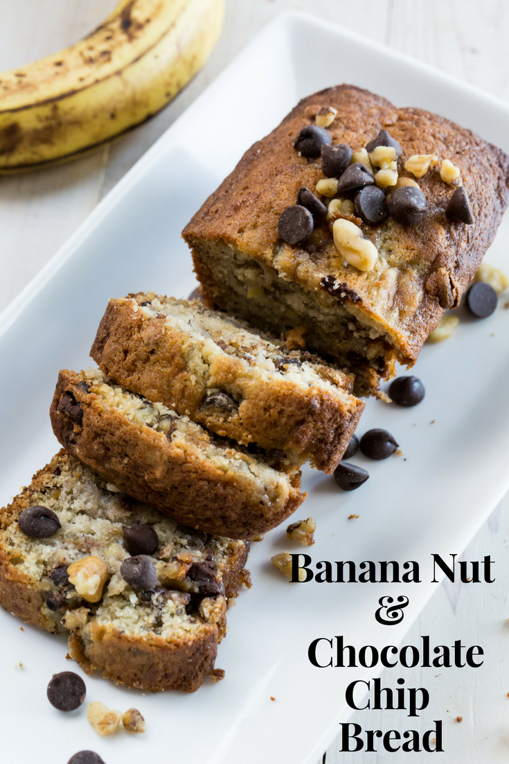 Banana Nut Chocolate Chip Bread Recipe, Banana Nut Bread, Banana Recipe, Quick Bread Recipe, Dessert Bread