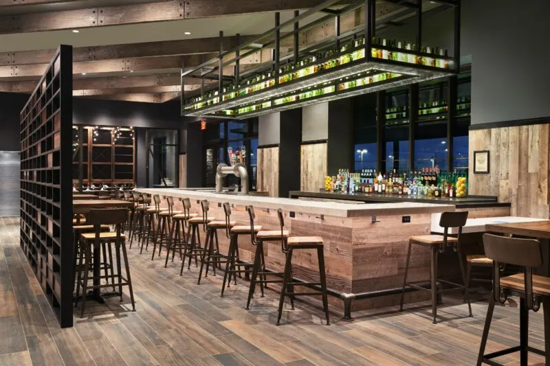 Barnwood Restaurant bar area.