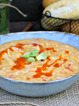 Buffalo Chicken Slow Cooker Soup, Buffalo Chicken Soup, Slow Cooker Soup, Crock-Pot Soup Recipe, Soup Recipe, One-bowl Dinner