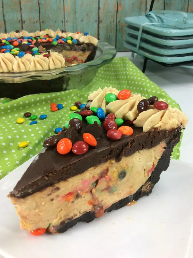 No-Bake M&M Peanut Butter Pie recipe.