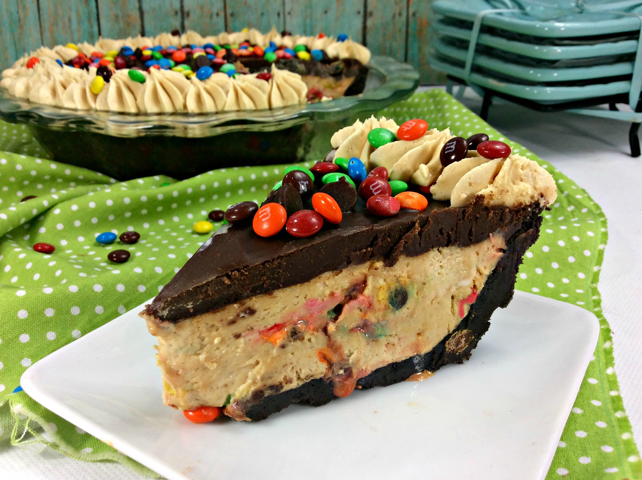 No-Bake Peanut Butter Pie, No-Bake Pie, M&M Pie Recipe