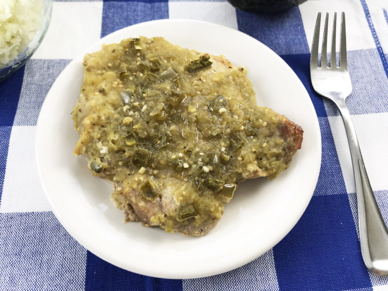 Salsa Verde Pork Chops Low Carb and KetoFriendly Dinner Option
