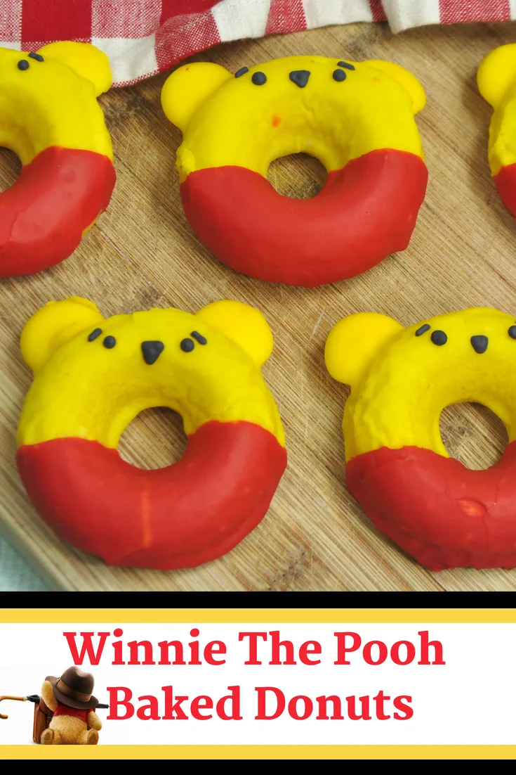 This adorable Winnie The Pooh Donut Recipe is the perfect excuse to get baking with the kids! Celebrate the upcoming release of Disney's Christopher Robin and enjoy a yummy treat! #ChristopherRobin #WinnieThePooh #DisneyRecipe #DisneyMovie