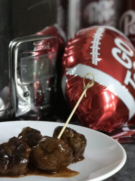 BBQ Apricot Meatballs, Slow Cooker BBQ Apricot Meatballs