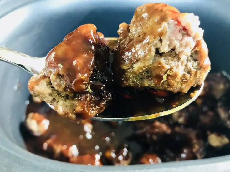 BBQ Apricot Meatballs, Slow Cooker BBQ Apricot Meatballs