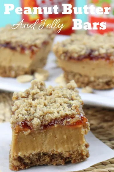 These Peanut Butter and Jelly Pretzel Bars are sweet, salty and have all the nostalgia of the classic sandwich we loved as kids! #Dessert #EasyDessert #PeanutButterandJelly #Bars #DessertBars