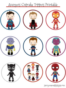 Avengers Cupcake Toppers, Avengers Cupcake Topper, Avengers Cupcakes, Avengers Craft