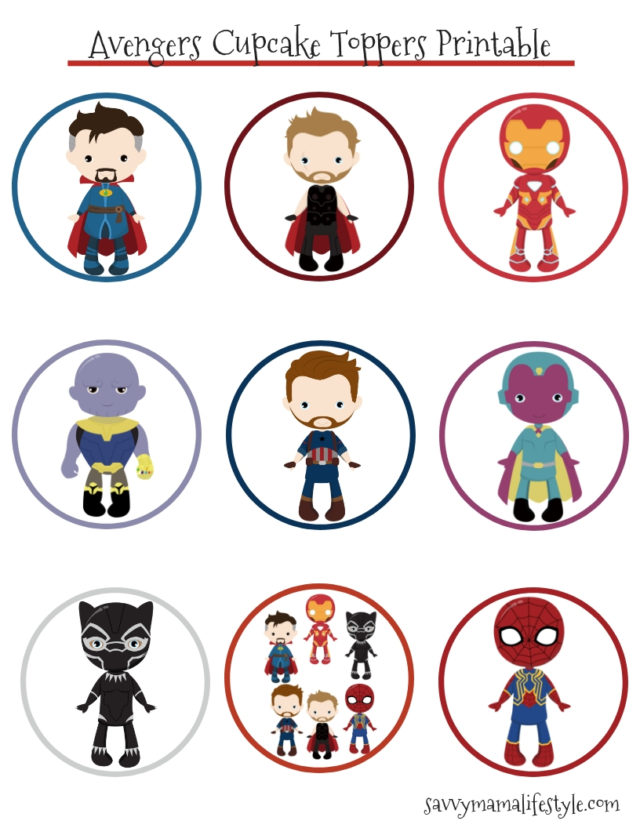 Avengers Cupcake Toppers with Printable | DIY Tutorial