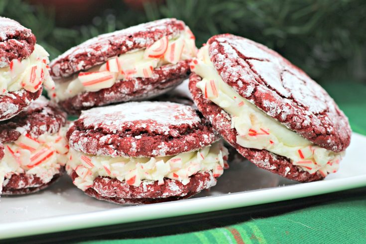 Red Velvet Peppermint Christmas Cookies