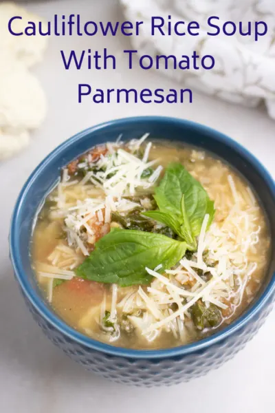 CAULIFLOWER RICE SOUP: This cauliflower rice soup is a hearty one-bowl meal without the added carbs. It's full of flavor and offers plenty of heart-healthy vegetables. #LowCarb #Soup #WinterMeal #SoupRecipe #Dinner #CauliflowerRice CAULIFLOWER RICE SOUP: This cauliflower rice soup is a hearty one-bowl meal without the added carbs. It's full of flavor and offers plenty of heart-healthy vegetables. #LowCarb #Soup #WinterMeal #SoupRecipe #Dinner #CauliflowerRice