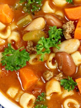 Minestrone Soup Recipe Crock, Minestrone Soup With Beef, Minestrone Soup Recipe, Slow Cooker Minestrone Soup