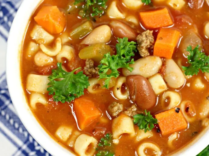 Minestrone Soup Recipe Crock, Minestrone Soup With Beef, Minestrone Soup Recipe, Slow Cooker Minestrone Soup