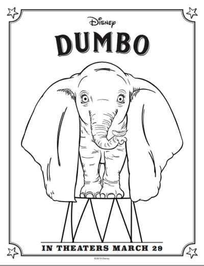 FREE Dumbo Coloring Pages & Activity Sheets, Dumbo Coloring Pages