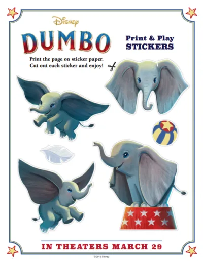 FREE Dumbo Coloring Pages & Activity Sheets, Dumbo Coloring Pages