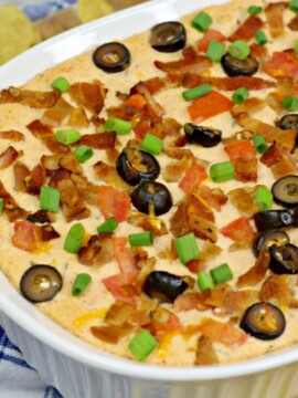 Warm Bacon Cheddar Dip, Hot Bacon Cheddar Dip, Bacon Cheddar Dip Recipe, Super Bowl Recipe, Party Food Recipe, Appetizer, Easy Dip Recipe