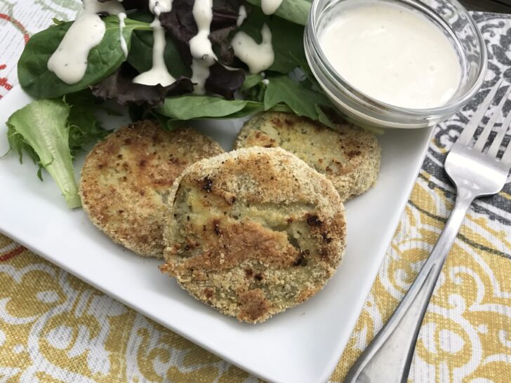 oven baked fried green tomatoes, fried green tomatoes, oven fried green tomatoes