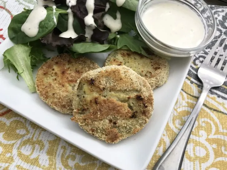 oven baked fried green tomatoes, fried green tomatoes, oven fried green tomatoes