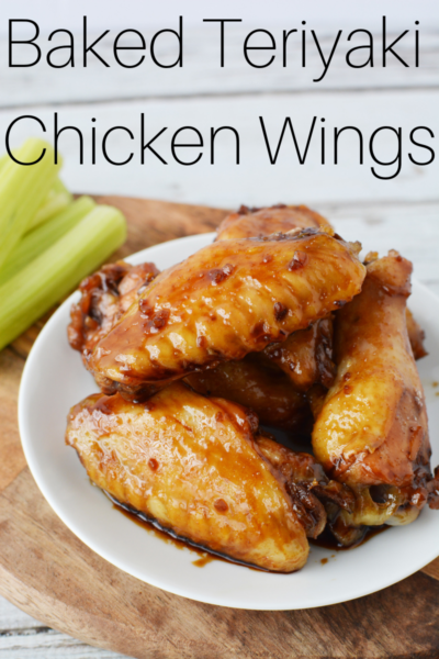 Baked Teriyaki Chicken Wings: This is recipe is perfect for a summer BBQ or as a tailgating recipe. They're baked in the oven with no cleanup time! #Teriyaki #TeriyakiChicken #ChickenWings #Tailgating #TailgatingRecipes #BakedWings #BBQ #ChickenWingsRecipe #SummerBBQ