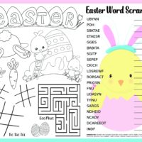 Printable Easter Placemat for Kids PDF