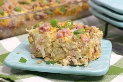Cheesy Hash Brown Casserole recipe for brunch or breakfast.