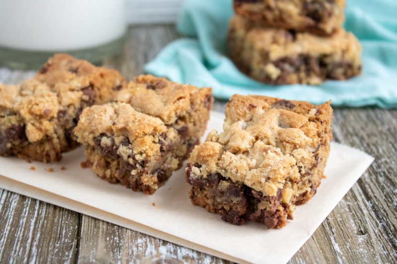Chewy Chocolate Chip Walnut Bars
