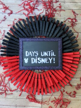 Disney Countdown Craft, Dollar Store Disney Craft, Dollar Store Craft, Disney Countdown Chart