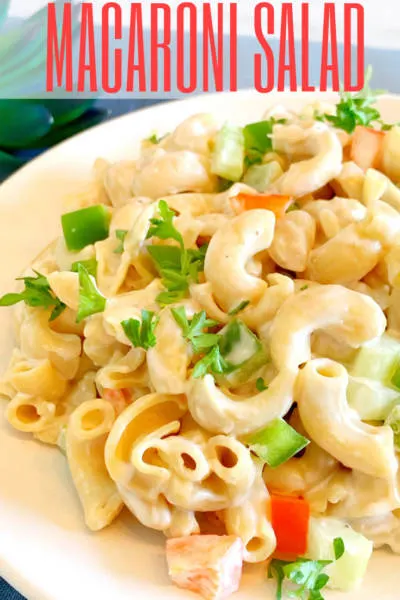 #AD This easy macaroni salad recipe is delicious and packed with protein - thanks to Modern Table pasta. #EatModern #PastaWithBenefits #MacaroniSalad