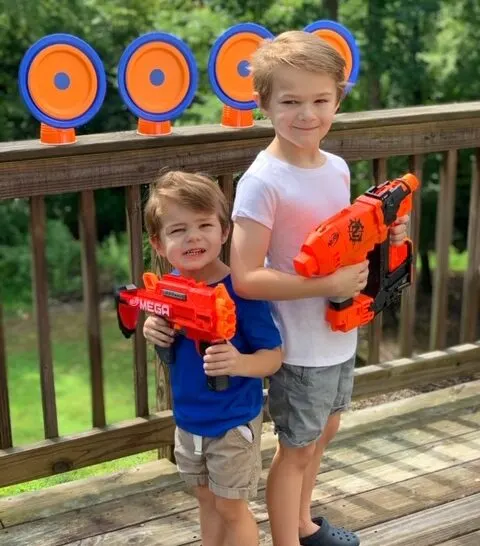 DIY Nerf Targets, Easy Nerf Craft, Nerf Party Ideas, Summer Party Ideas, Party Ideas For Boys