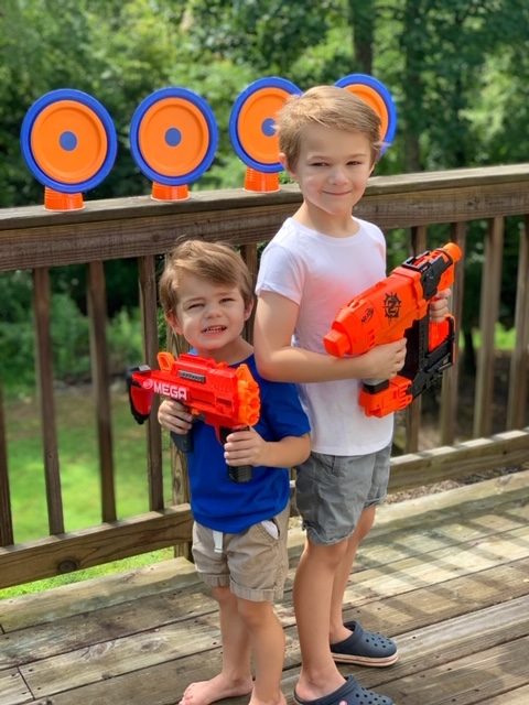 DIY Nerf Targets, Easy Nerf Craft, Nerf Party Ideas, Summer Party Ideas, Party Ideas For Boys
