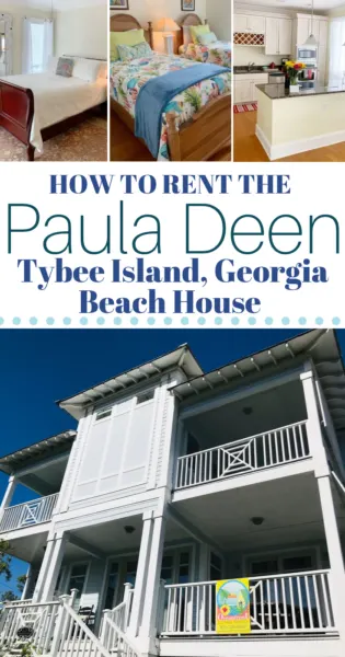 Vacation in Tybee Island, Georgia in Paula Deen's former beach house. See a photo tour of the space and find out how to reserve it! #TybeeIsland #PaulaDeen #TybeeIslandGeorgia #FamilyTravel #VacationTips