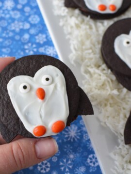 Easy Penguin Cookie, No Bake Christmas Treats, No Bake Christmas Dessert