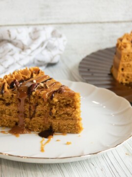 Layered Pumpkin Cake, Easy Pumpkin Cake, Pumpkin Cake Thanksgiving Dessert