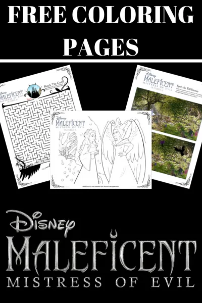 Print your FREE Maleficent Coloring Pages & Activity Sheets! #MaleficentII #DisneyMaleficent2 #Maleficent2 #ColoringPages