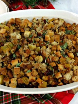 Apple Sausage Stuffing, Apple Sausage Thanksgiving Stuffing, Thanksgiving Dressing