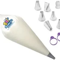 PREMIUM QUALITY-Heavy Duty Disposable piping bags-100 Icing Bags Extra Thick[16-Inch] royal icing.Cake Decorating Kit/Cake Decorating Supplies with 12 Piping Tips BONUS Bag Ties & Icing Tips coupler.