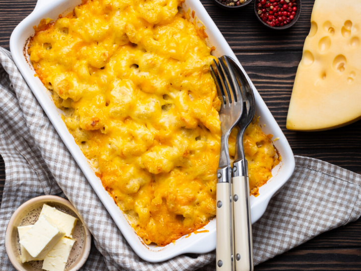Baked Macaroni and Cheese with Cottage Cheese, Baked Macaroni and Cheese, Baked Pasta, Family Dinner Idea