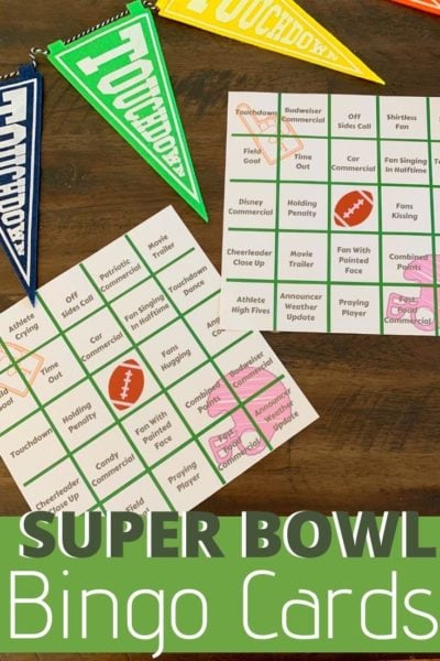 Planning your Super Bowl Party and need ideas? These Super Bowl Bingo Cards are so much fun! Guests can play as they watch the big game. #SuperBowlPartyIdeas #SuperBowl #Tailgating #GameDayIdeas #Football #BingoCards #BigGamePartyIdeas Planning your Super Bowl Party and need ideas? These Super Bowl Bingo Cards are so much fun! Guests can play as they watch the big game. #SuperBowlPartyIdeas #SuperBowl #Tailgating #GameDayIdeas #Football #BingoCards #BigGamePartyIdeas