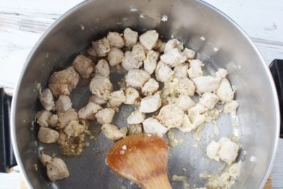 Cooking the chicken 