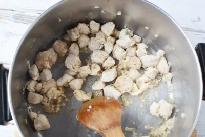 Cooking the chicken 