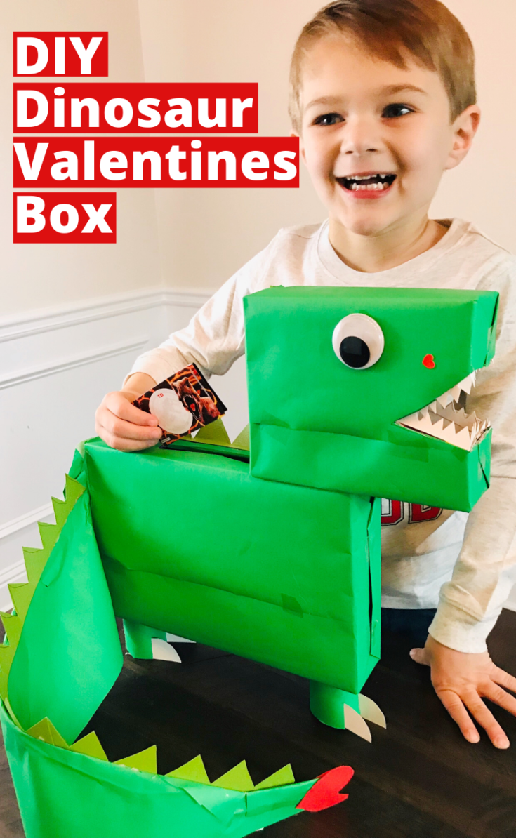 Easy DIY Dinosaur Valentines Box That's Dino-Mite (Dino Valentine Box)