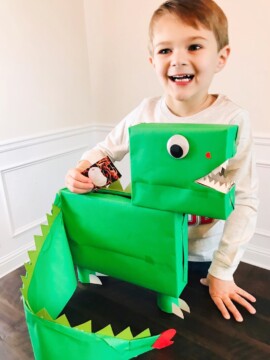 Dinosaur Valentines Day Box, Dino Valentine Box, Easy Dinosaur Valentines Day Craft, Dinosaur Craft For Valentines Day