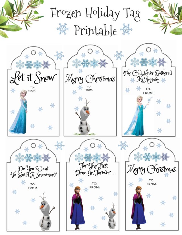FREE Christmas Printable Disney Gift Tags