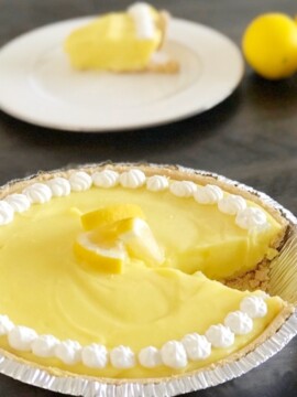 Easy Pie Recipe, Summer Pie Recipe, Lemon Recipe, NoBake Dessert
