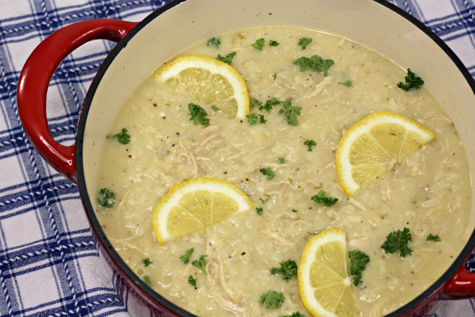 Creamy Greek Lemon Soup Recipe With Rice & Chicken