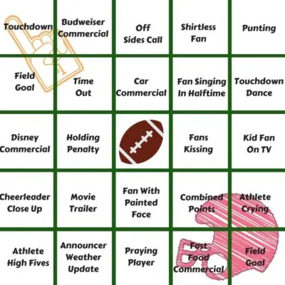 FREE Printable SuperBowl Bingo Cards For Your Party