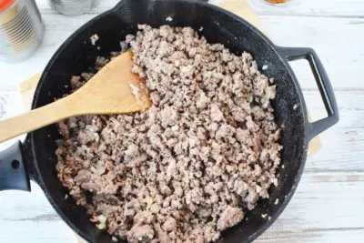 Browning Off Ground Beef In Skillet