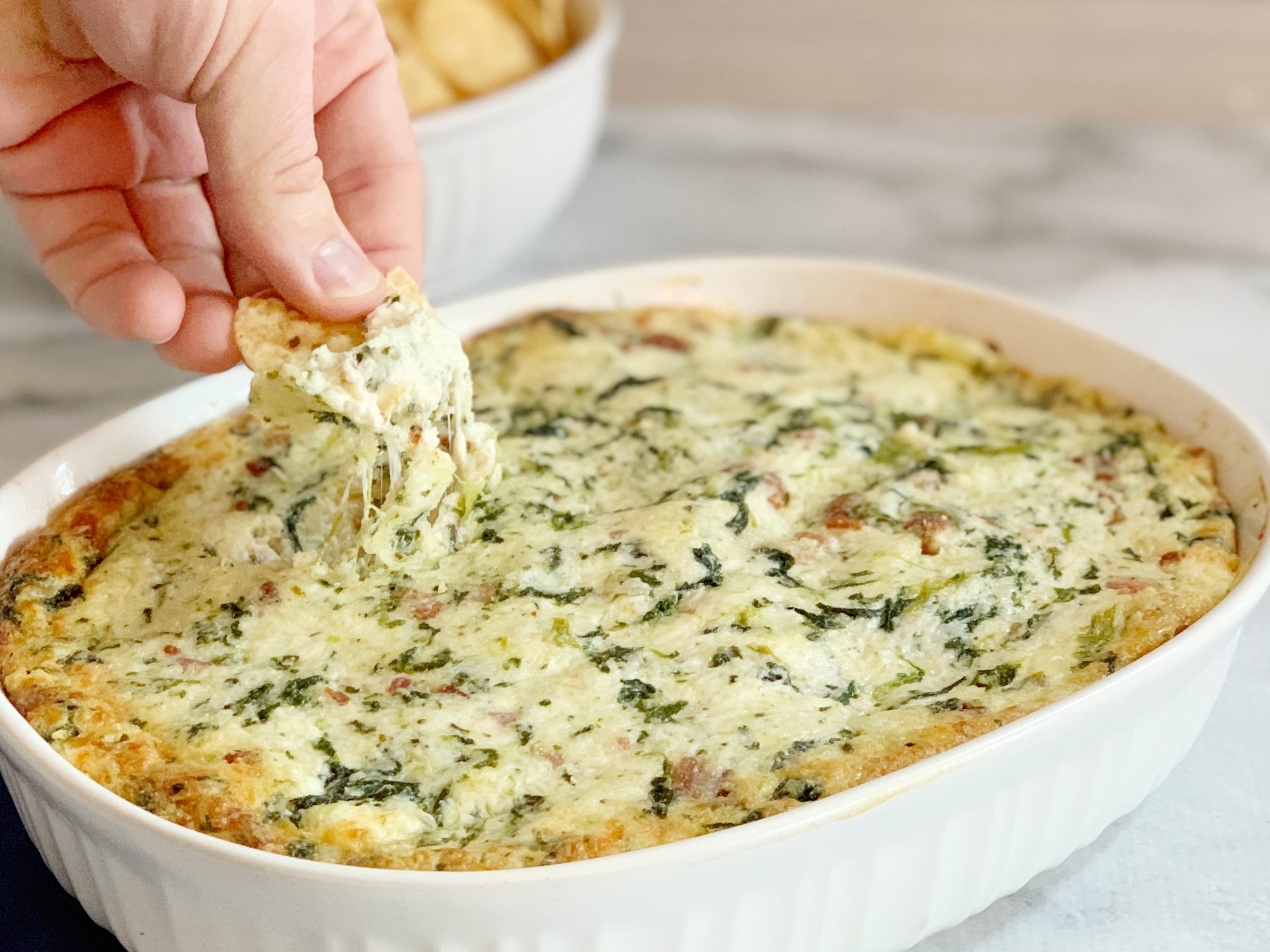 Spinach Dip With Bacon Recipe, Easy Spinach Dip Recipe, Creamy Spinach Dip Recipe