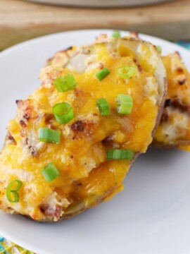 Twice Baked Potato Skins, Tailgating Recipe, Super Bowl Appetizer, Easy Super Bowl Appetizer Recipe